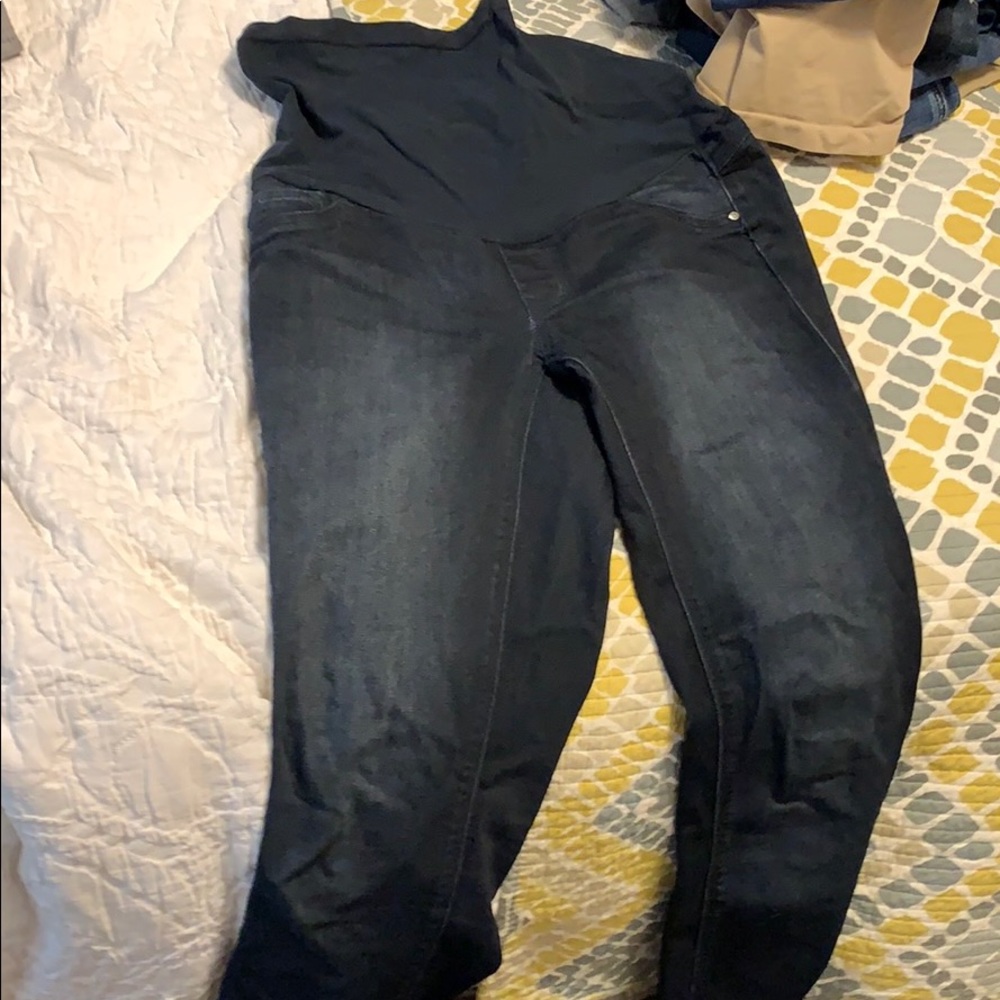 Dark skinny maternity jeans